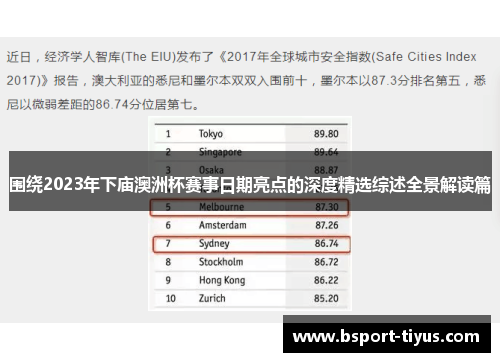 围绕2023年下庙澳洲杯赛事日期亮点的深度精选综述全景解读篇